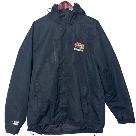Raising Cane's One Love Jacket Black XL Cashier Fry Cook Fleece Lined Size XL - Picture 1 of 10